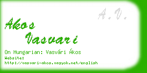 akos vasvari business card